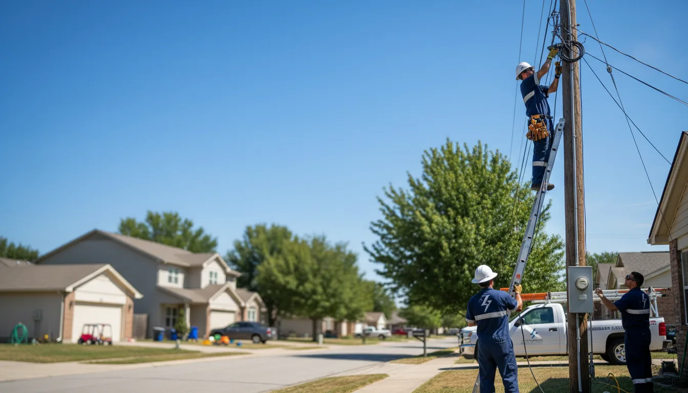 Residential electrician providing installation services in Libertyville, IA